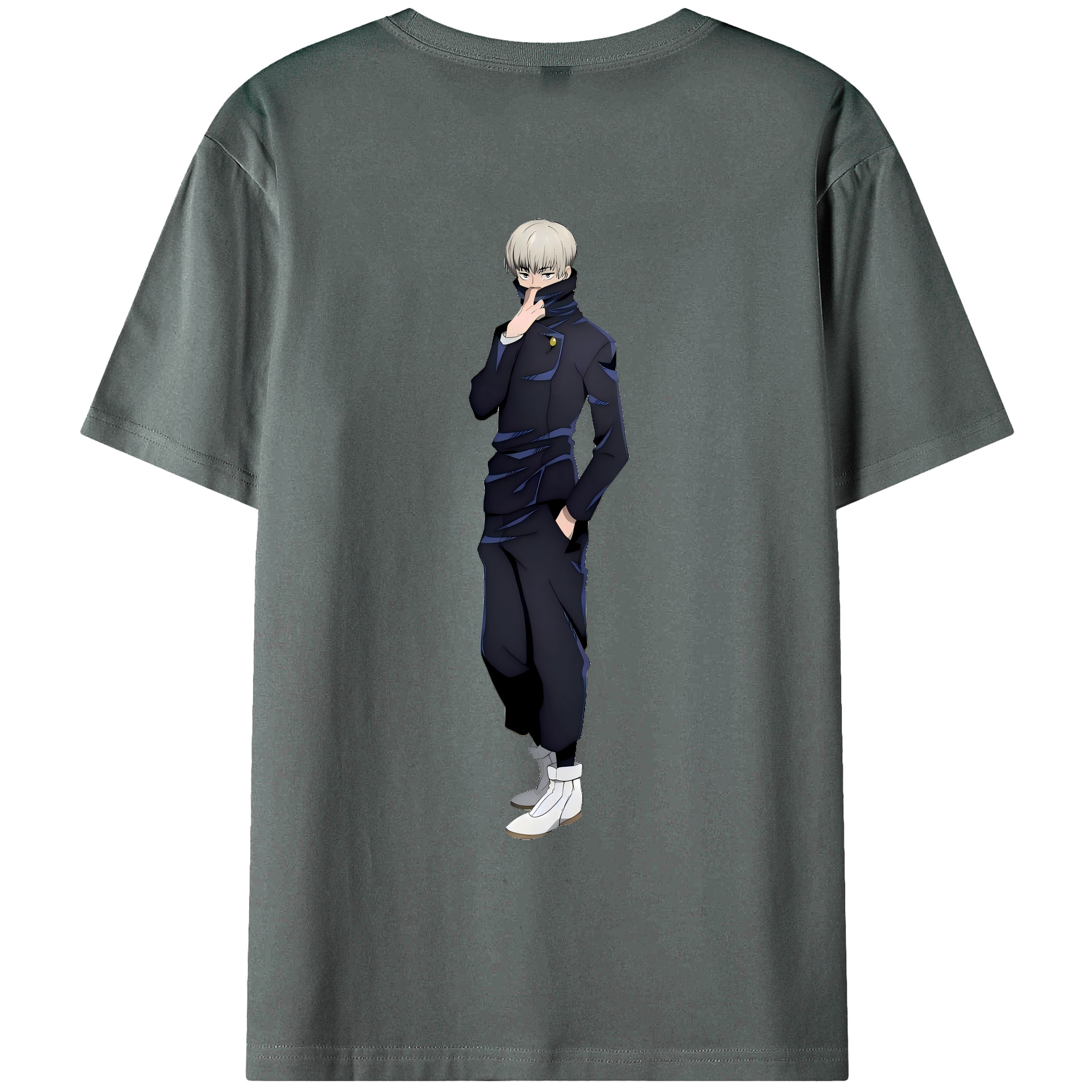 （画像用） 呪術廻戦 Jujutsu Kaisen 綿100％ メンズ半袖Tシャツ（バックプリント） 通気性